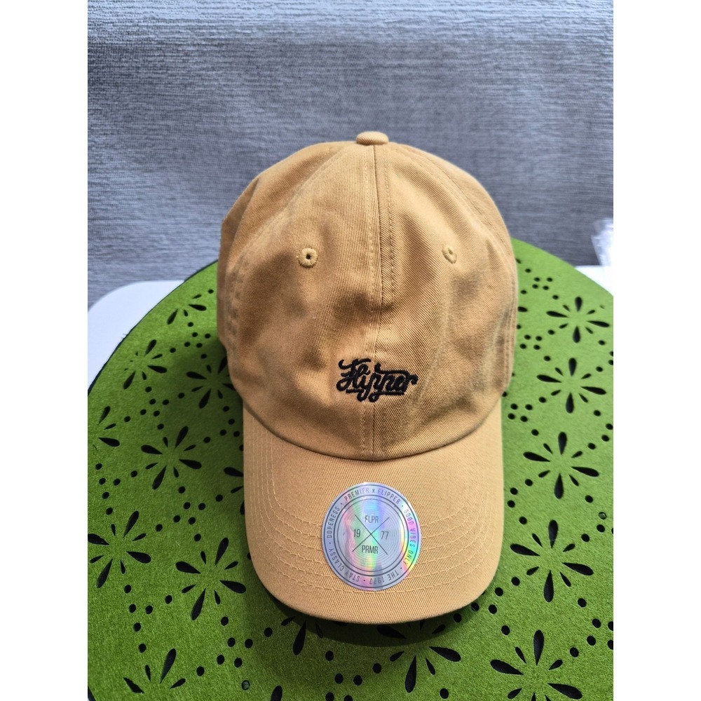 The 1977 Premier Flipper Ball Cap Mens Beige Adjustable Strapback Baseball Hat